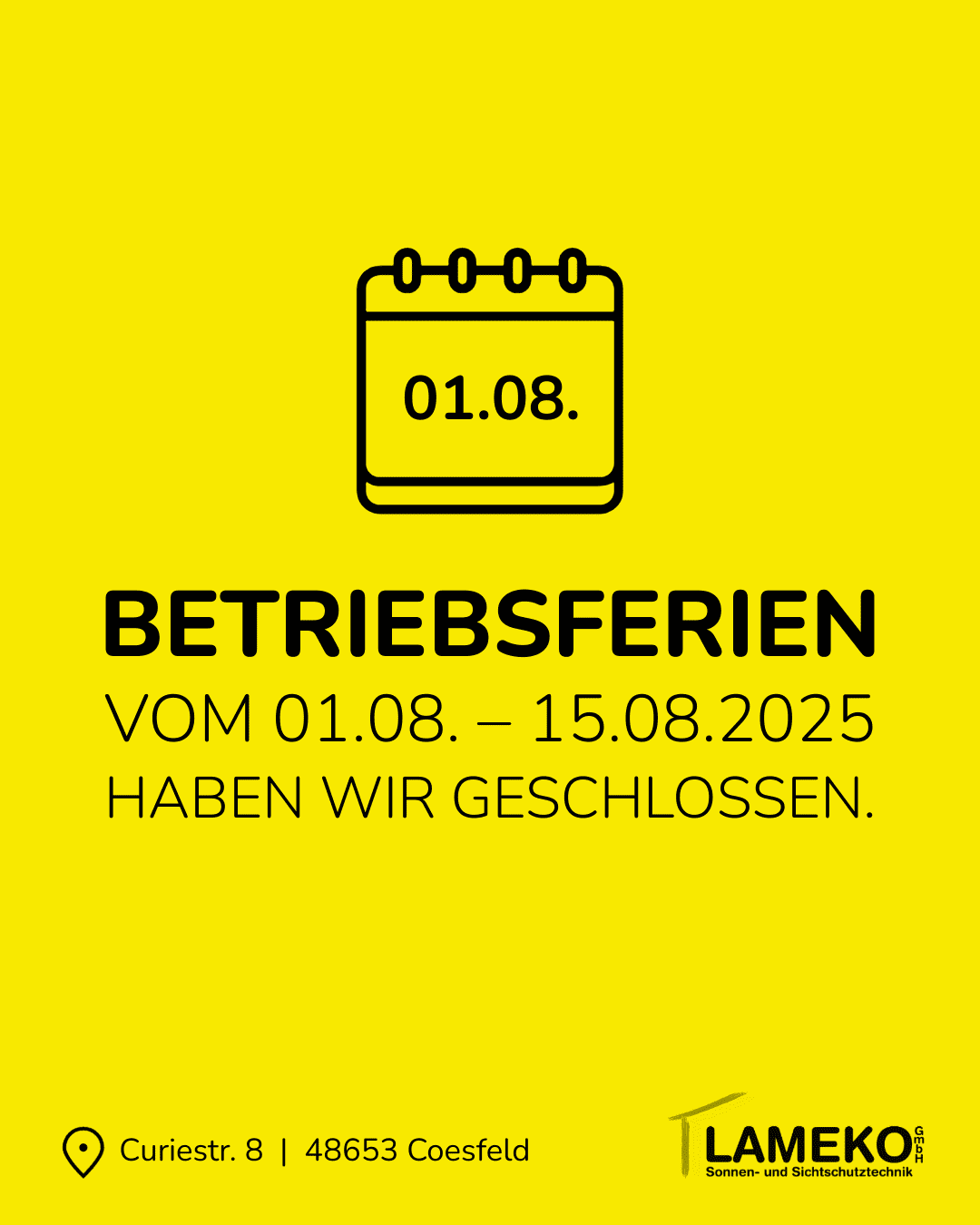 Betriebsferien