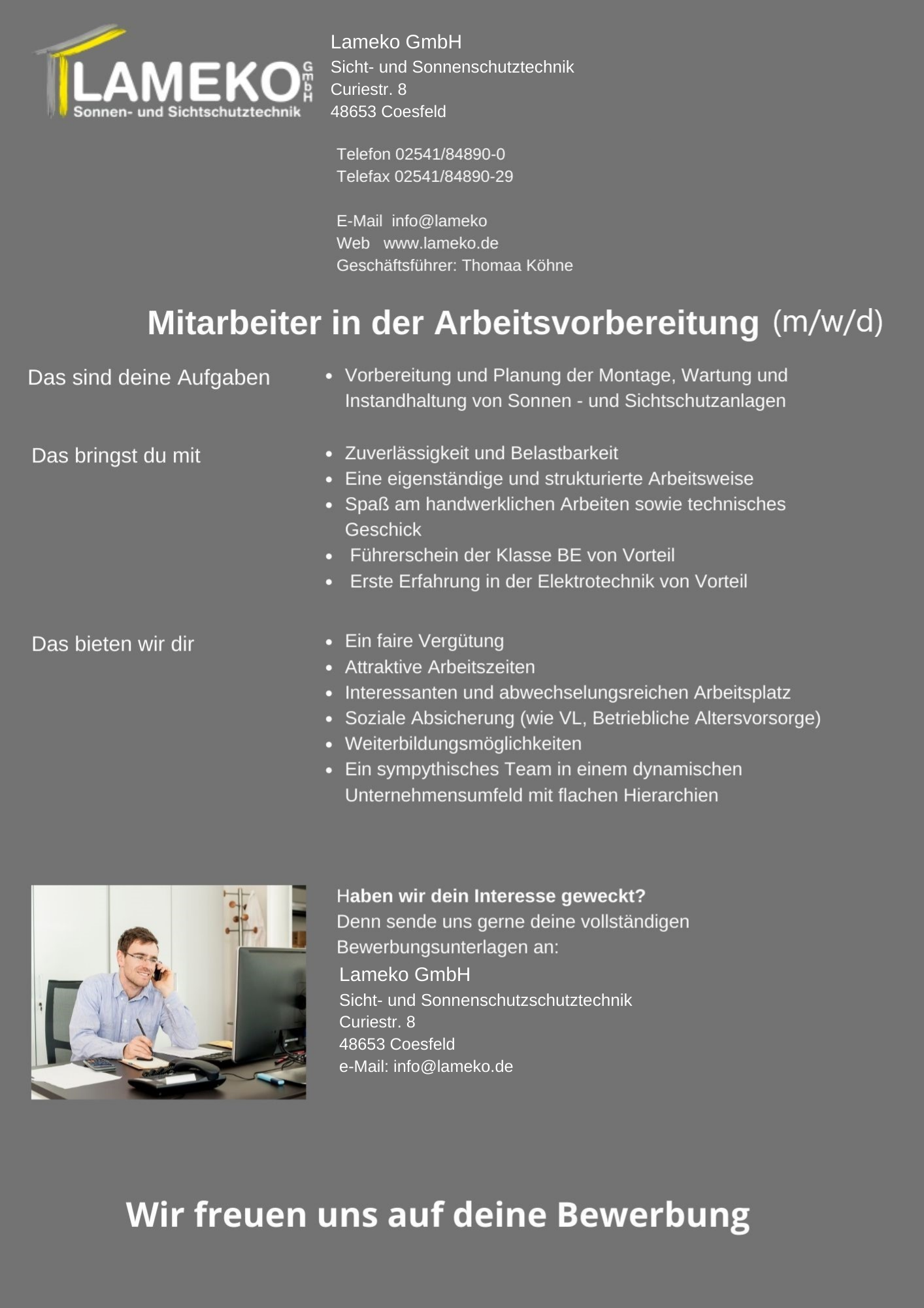 Offene Stellenangebote - LAMEKO GmbH